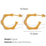 color: EH678WEG Stone Gold Earrings
