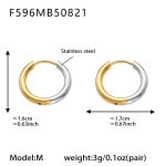 color: F596-Mixed Color Earrings -M-12mm