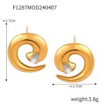color: F1287-Gold Earrings