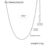 color: P1178-Steel Color Bead Chain 50cm