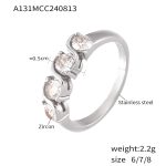 color: A131-Steel Color Ring / size: US 6