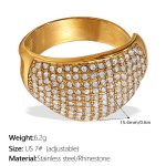 color: JZ143WEG7 White Rhinestone Ring