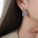 color: F965-Steel Color Earrings