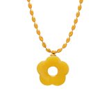 color: MYTXP103-Lemon Yellow Necklace