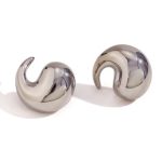 color: Comma Earrings Steel Color MS-421
