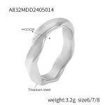 color: A832-Steel Color Ring / size: US 6