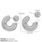 color: EH591 Silver Earrings