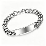 color: 10mm Curved Tag Single 6 Lobster Clasp / size: 18cm Bracelet