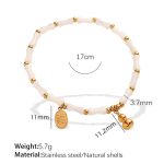 color: SL126WEG Natural Shell Gold Bracelet