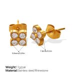 color: EH1394WEG Gold Stud Earrings