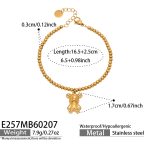 color: E257-Gold Bracelet 16+3cm