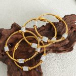 New Light Luxury Advanced Natural Personality Stainless Steel Electroplated 18K Gold Zircon Non-Fading Bracelet for Women