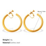 color: EH1298GL Large Gold Earrings