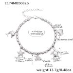 color: E174-Steel Color Ocean Series Bracelet 17+5cm