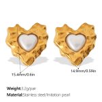 color: EH67G Gold Stud Earrings