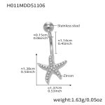 color: H011-Steel Color Post Length 11.4mm Post Thickness 1.55mm