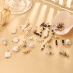 Vintage Star Moon Shape Imitation Pearl Pendant DIY Necklace Bracelet Shaped Ornament Accessories