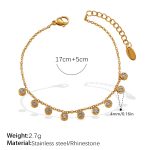 color: SL434WEG White Rhinestone Bracelet