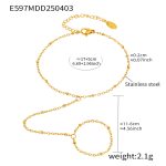 color: E597-Gold Knuckle Chain 17+5cm