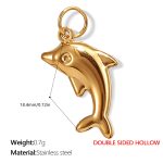 color: PJ265G Double-sided Hollow Gold Pendant
