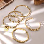 New Stainless Steel Fine Circle Open-Ended Bracelet Combination Simple High Quality Women's Bracelet Does Not Fade
