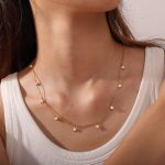 French Entry Lux Marka Freshwater Pearl Necklace Simple Sweet Clavicle Women