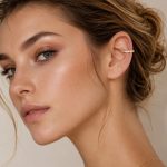 French Earrings Inlaid Zircon Stainless Steel Temperament Entry Lux Advanced Ornament Earrings Ear Clip Female