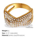 color: JZ142WEG7 White Rhinestone Ring