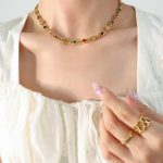 color: P515-Gold Necklace -40+5cm
