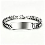 color: 10mm Curved Tag Double 2 Lobster Clasp / size: 18cm Bracelet