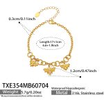 color: TXE354-Bee Gold Bracelet -17+5cm