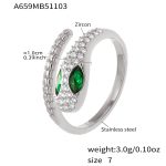 color: A659-Steel Color Ring / size: US 7