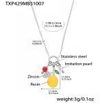color: TXP429-Steel Color diy Pendant Necklace 38+5cm