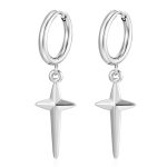 color: MS-587 Steel Color Cross Ear Cuff