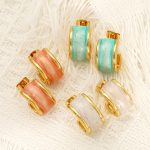 High-Grade Stainless Steel Dripping Stud Earrings Women's Simple Temperamental All-Match Light Luxury Earrings