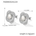color: F600-Steel Color Earrings