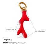 color: PJ613RDG Red Enamel Pendant