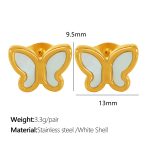 color: EH240 White Shell Earrings
