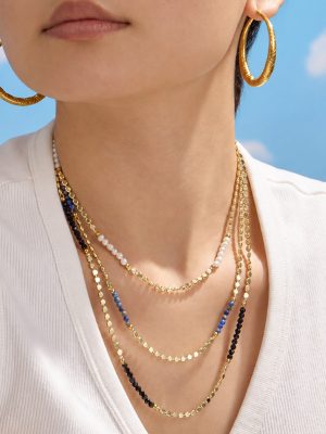 Light Luxury Stainless Steel Fresh Water Stringed Pearls Necklace Clavicle Chain Senior Women's Necklace Combination