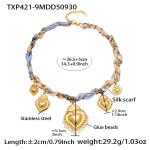 color: TXP421-9 Gold Necklace -36+5cm