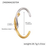color: Z460-Two-tone Gold Geometric Bangle