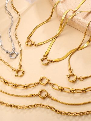 Multi-Chain Metal Chain Daily Commuting Date Versatile Geometric Necklace