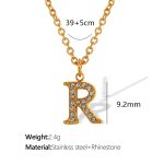 color: XL175 Gold R Necklace