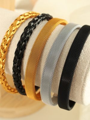 Stainless Steel Braided Bracelets Light Luxury All-Match Non-Fading Bracelet Ornament