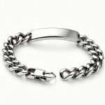 color: 10mm Curved Tag Single 4 Square Buckle / size: 18cm Bracelet