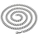color: 6mm Wide Single 4 Box Buckle / size: 18cm Stainless Steel Bracelet