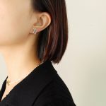 color: F598-Steel Color Stud Earrings