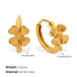 color: EH1342G Gold Hoop Earrings