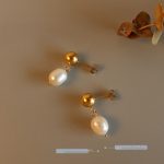 Freshwater Cultured Pearl Small Ear Studs Jewelry Earrings Stainless Steel Color Retaining New Fashion Earrings Women's Temperament F427