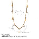 color: XL801WEG White Zircon Necklace